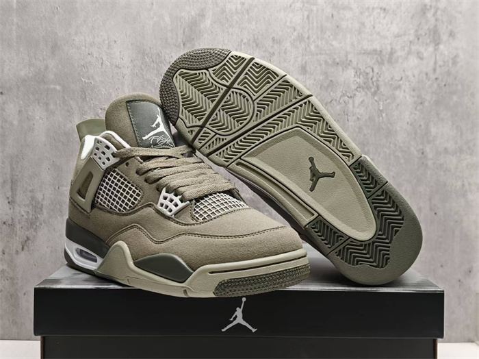 Women's Running weapon Jordan 4 Olive Shoes 086